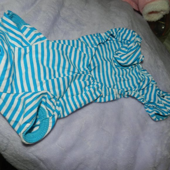 NWOT Adoriable Dog 🐾Pet Blue/Peach/White Pajamas Set of 2 Small/Medium - Picture 7 of 13